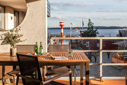 Apartmenthaus Hafenspitze Ap. 5 - "am Yachthafen 5" - Blickrichtung offenes Meer/Strandpromenade